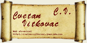 Cvetan Vitkovac vizit kartica